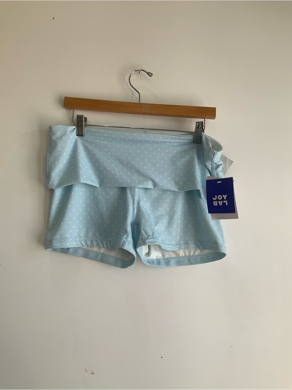 JoyLab Light Blue Polka Dot Skort Shorts
